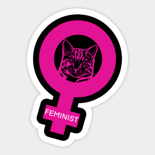 Cat knows feminist Sticker